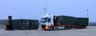Delivery of our new vented 20ft Shipping Containers